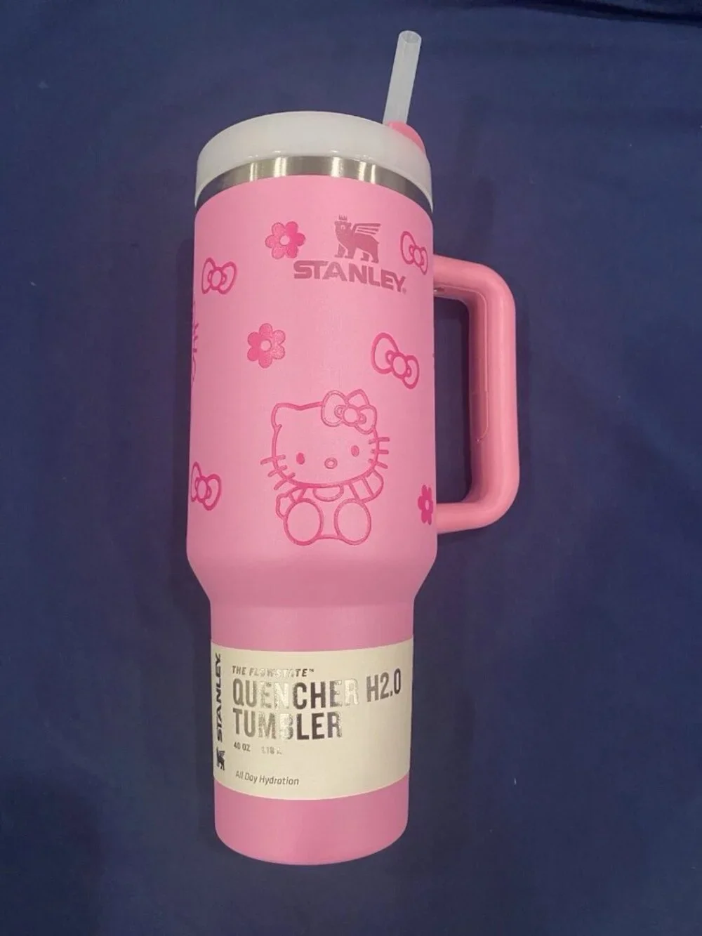 Stanley Quencher H2.0 Flowstate 40oz Tumbler, Pink Floral Limited Edition - Picture 2 of 5